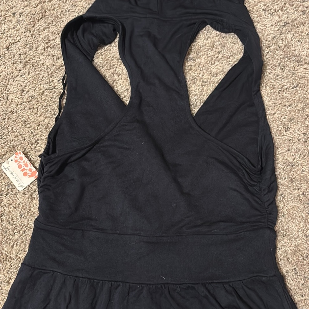 NWT Free People Movement Second Chance Harem Hooded Racerback Black Jumpsuit S - Picture 6 of 9
